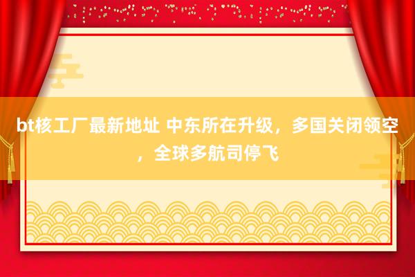 bt核工厂最新地址 中东所在升级，多国关闭领空，全球多航司停飞
