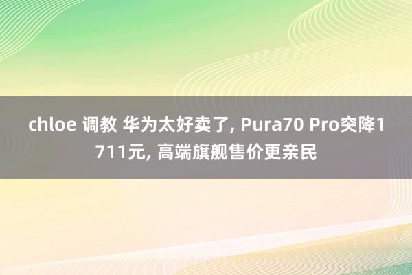 chloe 调教 华为太好卖了， Pura70 Pro突降1711元， 高端旗舰售价更亲民