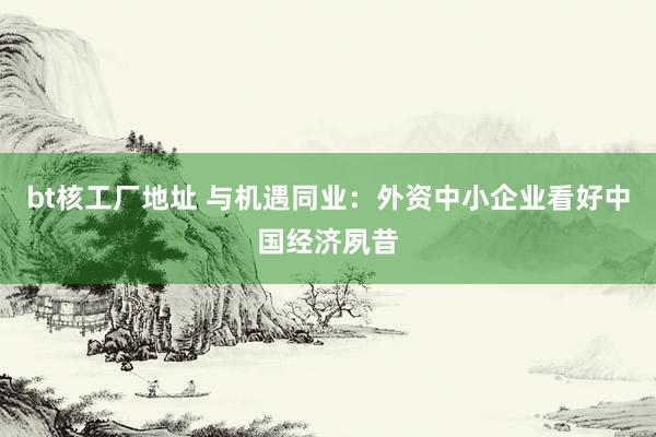 bt核工厂地址 与机遇同业：外资中小企业看好中国经济夙昔