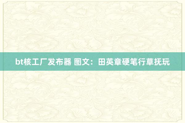 bt核工厂发布器 图文：田英章硬笔行草抚玩