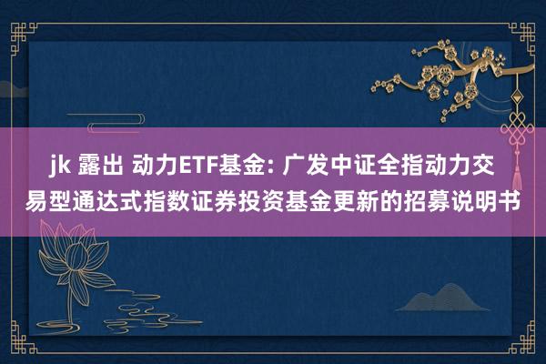 jk 露出 动力ETF基金: 广发中证全指动力交易型通达式指数证券投资基金更新的招募说明书