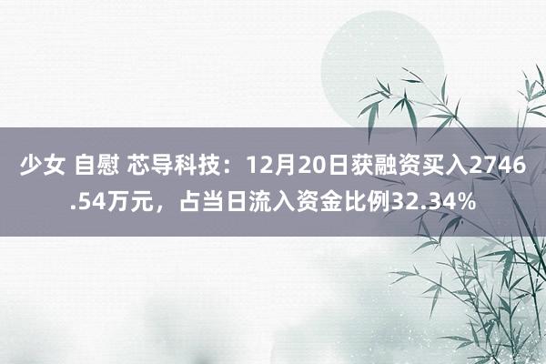 少女 自慰 芯导科技：12月20日获融资买入2746.54万元，占当日流入资金比例32.34%
