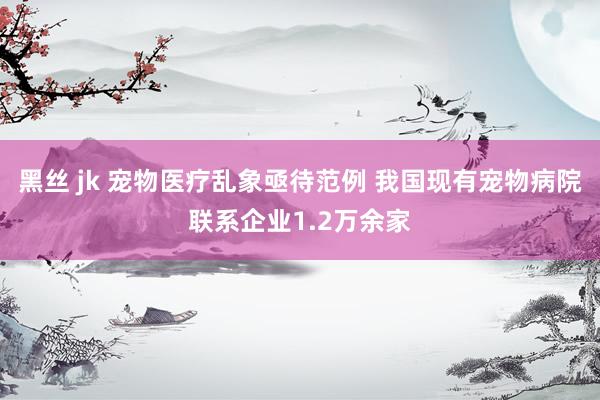 黑丝 jk 宠物医疗乱象亟待范例 我国现有宠物病院联系企业1.2万余家
