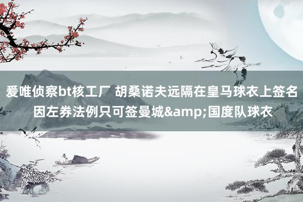 爰唯侦察bt核工厂 胡桑诺夫远隔在皇马球衣上签名 因左券法例只可签曼城&国度队球衣