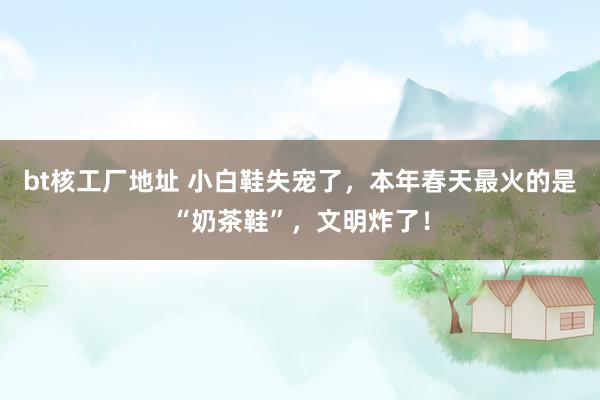 bt核工厂地址 小白鞋失宠了，本年春天最火的是“奶茶鞋”，文明炸了！