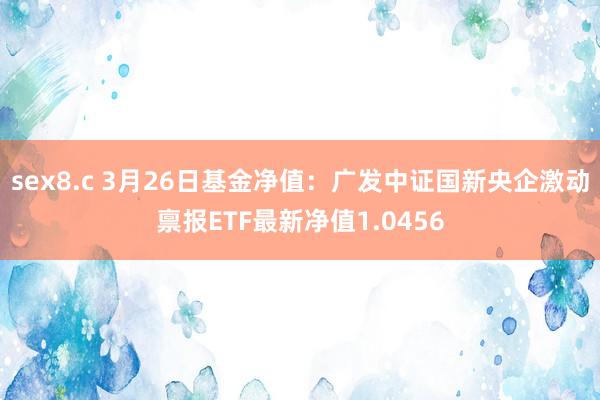 sex8.c 3月26日基金净值：广发中证国新央企激动禀报ETF最新净值1.0456