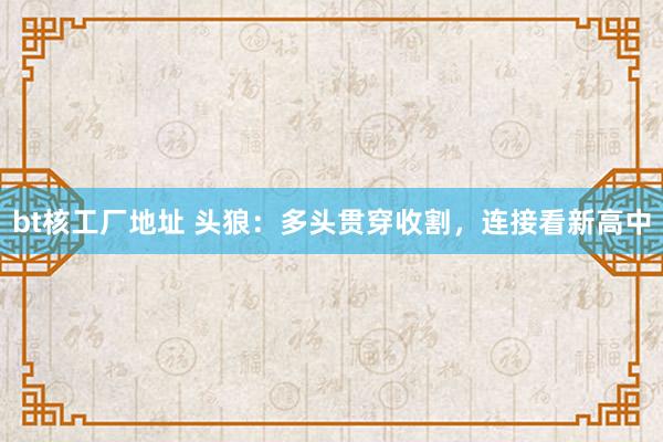 bt核工厂地址 头狼：多头贯穿收割，连接看新高中