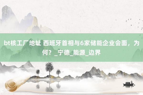 bt核工厂地址 西班牙首相与6家储能企业会面，为何？_宁德_能源_边界