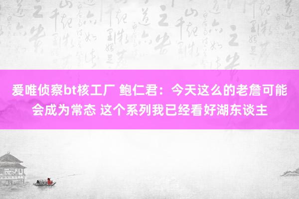爰唯侦察bt核工厂 鲍仁君：今天这么的老詹可能会成为常态 这个系列我已经看好湖东谈主
