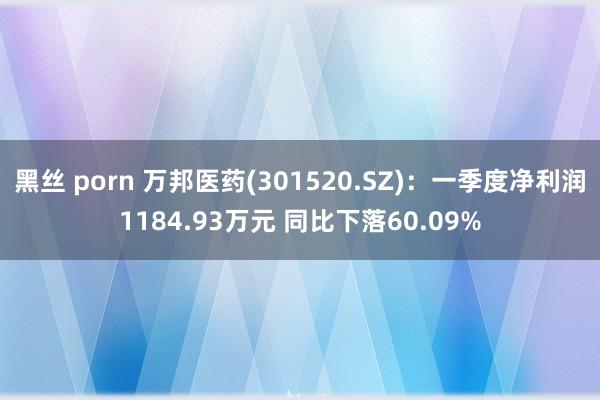 黑丝 porn 万邦医药(301520.SZ)：一季度净利润1184.93万元 同比下落60.09%